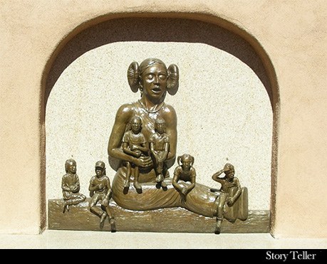 Story Teller Bas Relief by Duke Sundt
